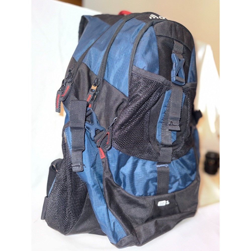 Outdoor‎ Products Vortex 30L Hiking Backpack Blue Black Padded Shoulder Strap - Picture 2 of 11